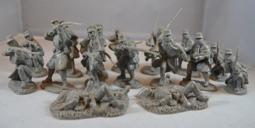 1/32 Civil War Union Great Coat Infantry Figure Playset (16)