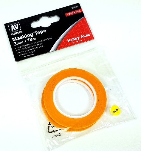 Precision Masking Tape 3mmx18m (2/pk)