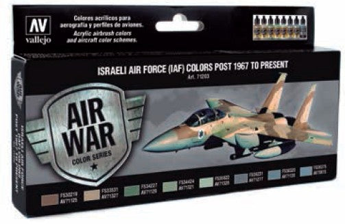 17ml Bottle IAF Post 1967 to Present Model Air War Paint Set (8 Colors)