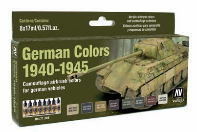 17ml Bottle German1940-1945  Vehicles Model Air Paint Set (8 Colors)