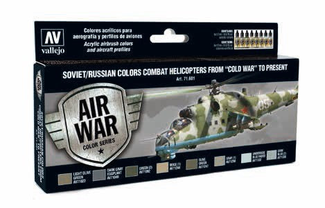 17ml Bottle Soviet/Russian Combat Helicopter Cold War to Present Model Air War Paint Set (8 Colors)