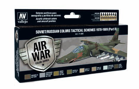 17ml Bottle Soviet/Russian Tactical Schemes 1978-1989 Part II Model Air War Paint Set (8 Colors)