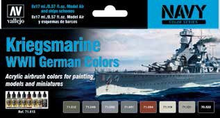 17ml Bottle Navy Kriegsmarine WWII German Model Air Paint Set (8 Colors)