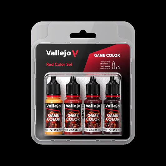 18ml Bottle Red (Base, Shadow, Light) Game Color Paint Set (4 Colors)
