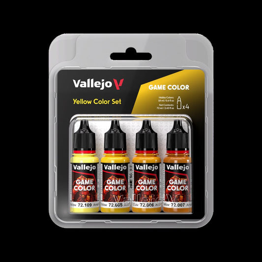 18ml Bottle Yellow (Base, Shadow, Light) Game Color Paint Set (4 Colors)