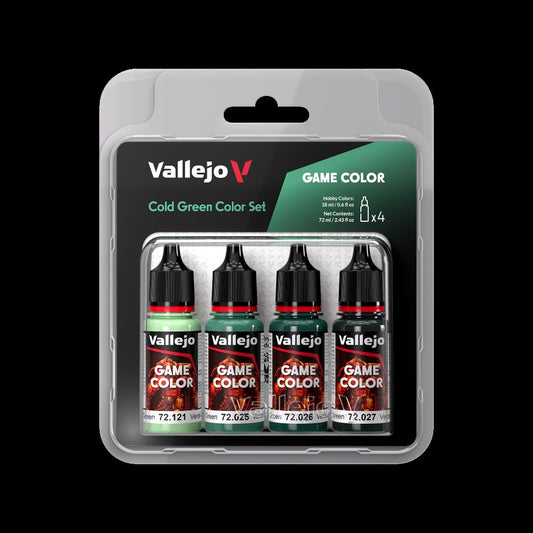 18ml Bottle Cold Green (Base, Shadow, Light) Game Color Paint Set (4 Colors)