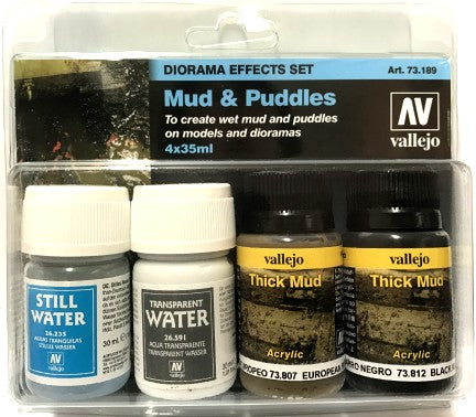 35ml/30ml Bottles Mud & Puddles Diorama Effect Paint Set (4 Different)