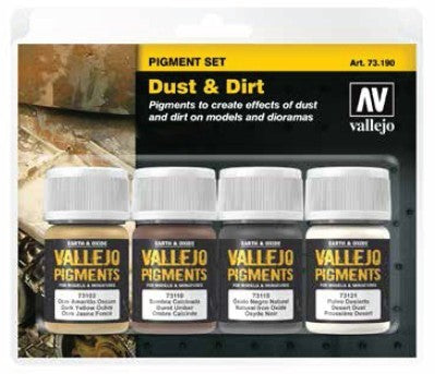 35ml Bottle Dust & Dirt Pigment Powder Set (4 Colors)