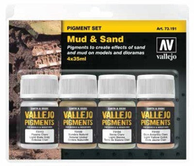 35ml Bottle Mud & Sand Pigment Powder Set (4 Colors)