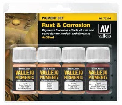 35ml Bottle Rust & Corrosion Pigment Powder Set (4 Colors)