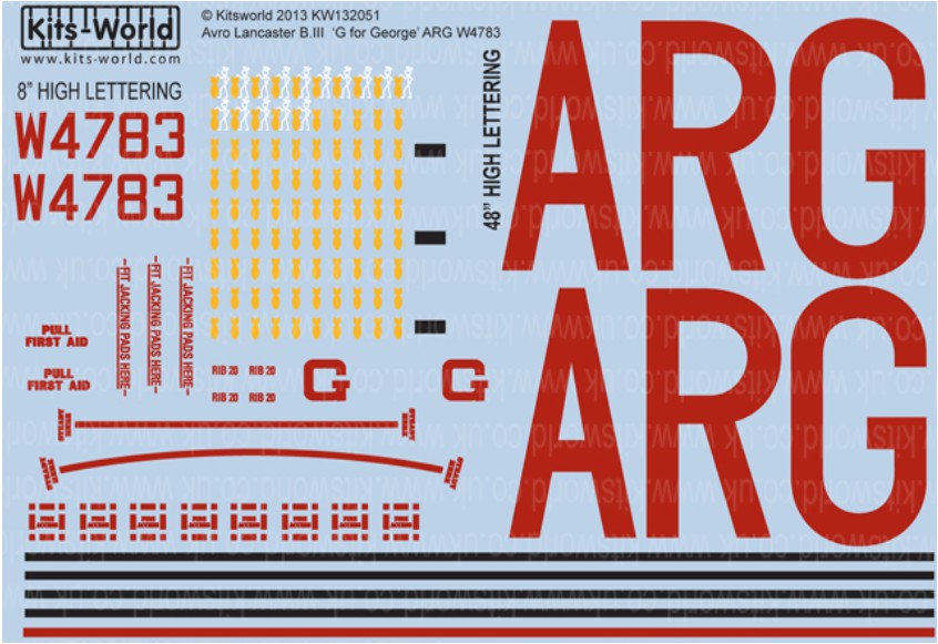 1/32 Avro Lancaster B III G for George AR-G W4783, East Kirby England 1944