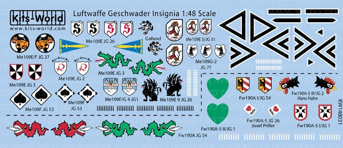 1/48 Luftwaffe Geschwader Insignia (17 Designs)