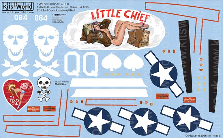 1/48 A20G Havocs Little Chief, Miss Possum My Texas Gal