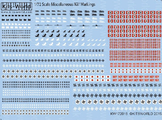 1/72 European & Pacific Theatres Allied Kill Markings