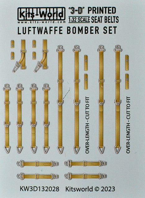 1/32 3D Color Seatbelts Luftwaffe Bombers