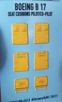 1/48 3D Color Seat Cushions Pilot/Co-Pilot WWII B17 USAAF Bombers