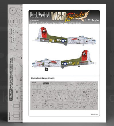 1/72 B17G Flying Fortress Canopy/Wheels Mask for RVL