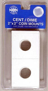 Cent & Dime 2"x2" Cardboard Coin Mount (35/pk)