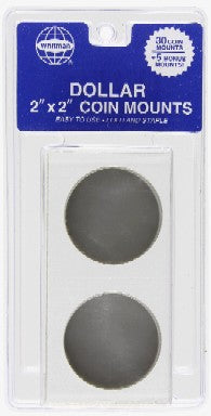 Large Dollar 2"x2" Cardboard Coin Mount (35/pk)