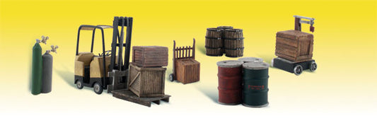 N Scenic Accents Loading Dock Details (Forklift, Crates, Barrels, Welding Tanks & Hand Cart)