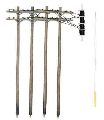 N Double Crossbar Pre-Wired Poles (4)