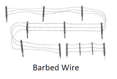 HO Barbed Wire Fence (15pcs)