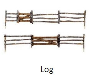 HO Log Fence (8pcs)