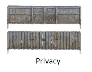 HO Privacy Fence (8pcs)