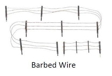 N Barbed Wire Fence (15pcs)