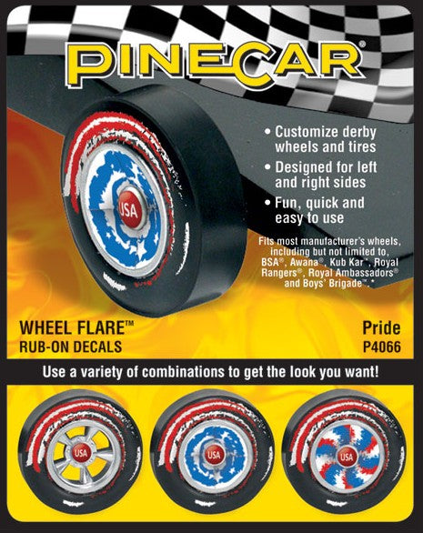 Pine Car Dry Transfer Wheel Flare Pride