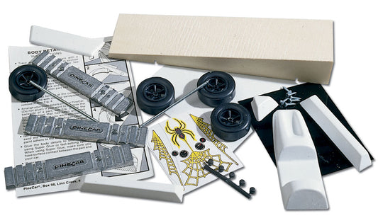 Pine Car Designer Kit w/Wedge Black Widow