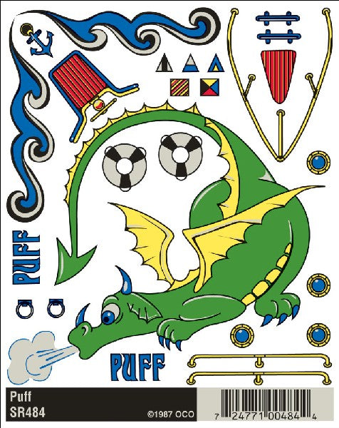 SailBoat Racer Dry Transfer Puff (D)