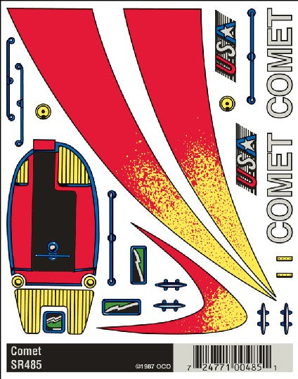 SailBoat Racer Dry Transfer Comet (D)