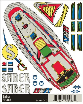 SailBoat Racer Dry Transfer Saber (D)