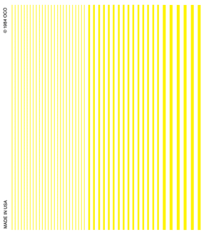 Dry Transfer Stripes Yellow 1/64", 3/32", 1/8", 3/16"