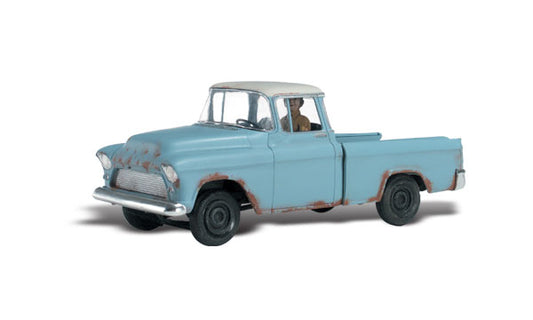 N Autoscene Pickem' Up Truck 1950's Cameo Weathered w/Driver