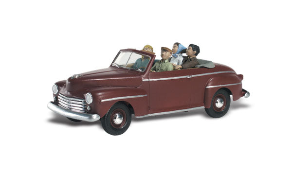 N Autoscene Sunday Drive 1940's Ford Convertible w/Figures