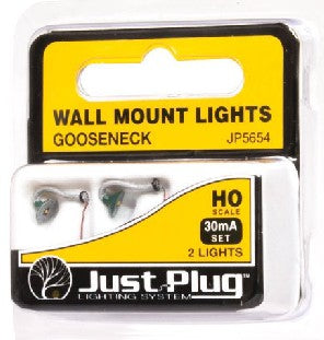 HO Just Plug: Gooseneck Wall Mount Lights (2)