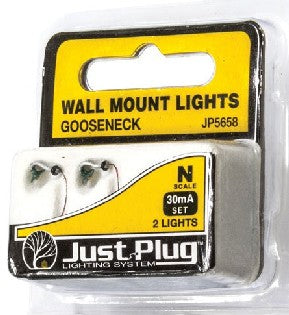 N Just Plug: Gooseneck Wall Mount Lights (2)