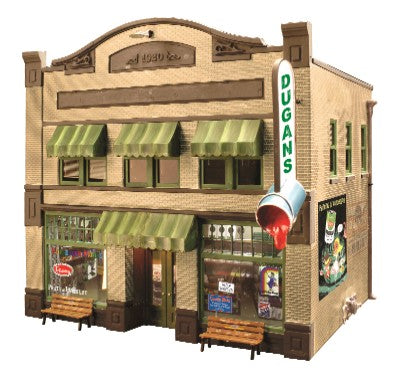 O Built-N-Ready Dugan's Paint 2-Story Building LED Lighted