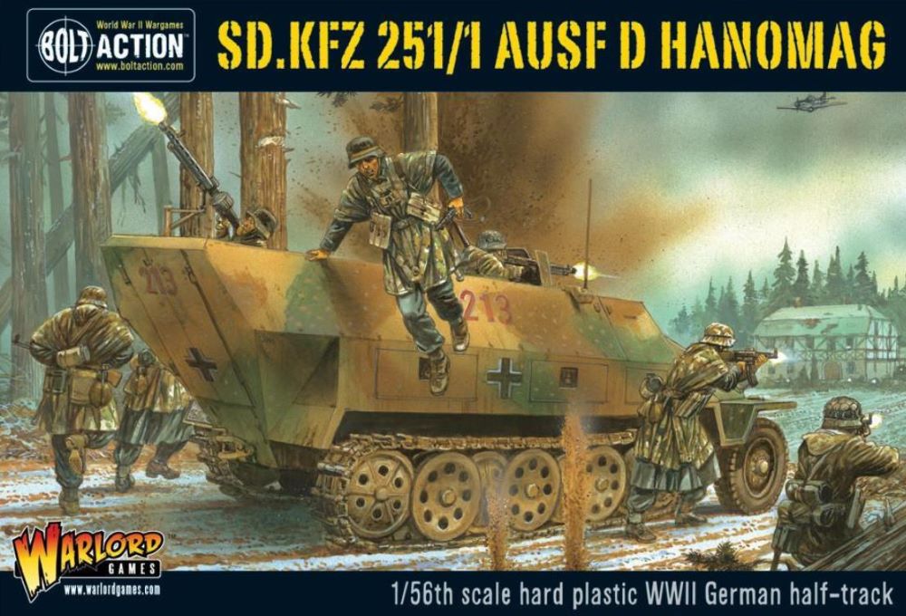 28mm Bolt Action: WWII SdKfz 251/1 Ausf D Hanomag German Halftrack (Plastic)