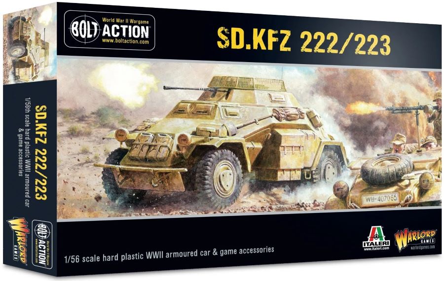 28mm Bolt Action: WWII SdKfz 222/223 German Armoured Car (Plastic)