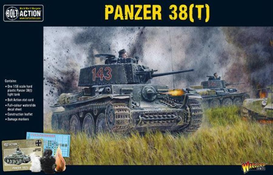 28mm Bolt Action: WWII Panzer 38(t) German Light Tank (Plastic)