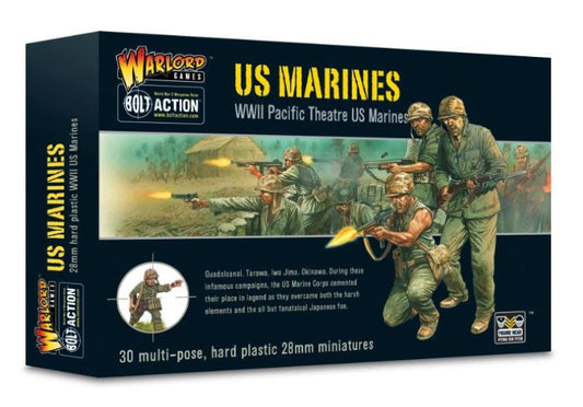 28mm Bolt Action: WWII US Pacific Theatre Marines (30) (Plastic)