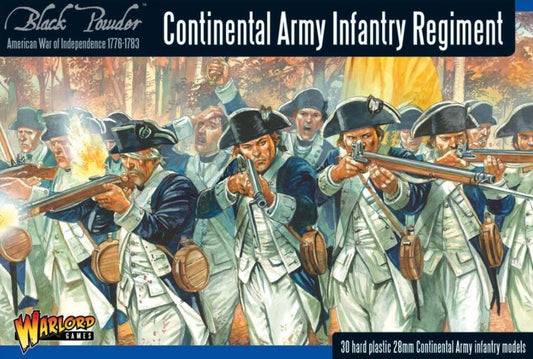 28mm Black Powder: Continental Infantry Regiment 1776-1783 (30) (Plastic)