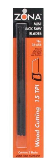 Junior Hacksaw Blades (.250 x .015 x 15TPI) for Wood (3)